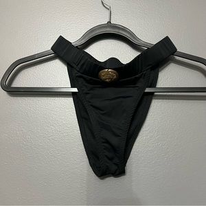 Pretty Little Thing gold Lion high waisted bikini bottoms